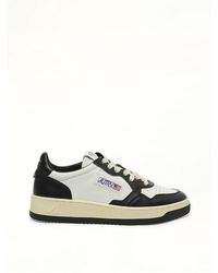 Autry - Medalist Low Bicolour Sneakers, 100% Cotton - Lyst