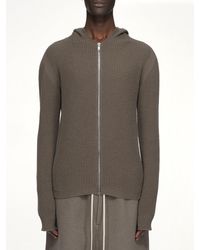 Rick Owens - Heavy Wool Zipped Hoodie - Lyst