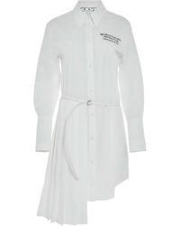 Off-White c/o Virgil Abloh - Popel Plisse Shirt Dress - Lyst
