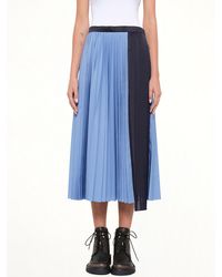 Sacai - Poplin Pleat Skirt - Lyst