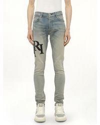 Amiri - Staggered Logo Skinny Jeans, 100% Cotton - Lyst