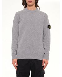 Stone Island - 5100072 Lambswool Crewneck Sweater - Lyst