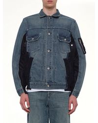 Sacai - Denim X Nylon Twill Jacket - Lyst