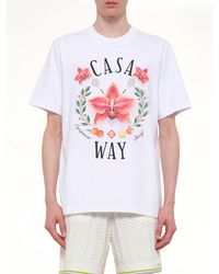 CASABLANCA - Casa Way Orchid Classic T-Shirt - Lyst