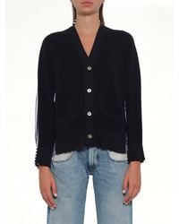 Sacai - Cotton Knit X Poplin Cardigan - Lyst