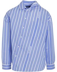 Jacquemus - Cuadro Asymmetric Shirt, Long Sleeves, Stripe - Lyst