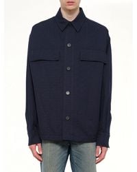 Balmain - Monogram Cotton Overshirt W/Pockets - Lyst