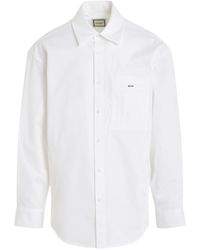WOOYOUNGMI - Back Logo Pocket Shirt, Long Sleeves, , 100% Cotton - Lyst