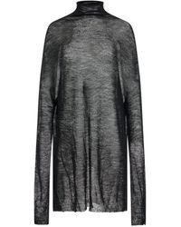 Rick Owens - Shroud Knit Sweater, Long Sleeves, , 100% New Wool - Lyst