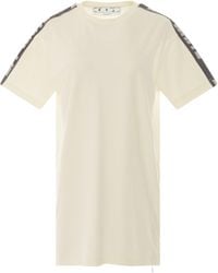 Off-White c/o Virgil Abloh - Off- Athleisure Logo Band Dress, Round Neck, Short Sleeves, , 100% Cotton - Lyst