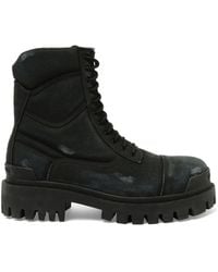 Balenciaga - Combat Strike Canvas Boots, 100% Cotton - Lyst