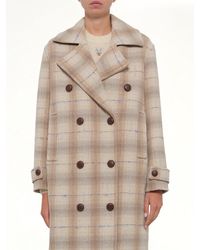 Loewe - Wool Check Coat - Lyst