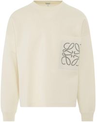 Loewe - 'Anagram Pocket Sweater, Long Sleeves, Soft, 100% Cotton, Size: Small - Lyst