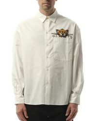 KENZO - Happy Tiger Pocket Casual Shirt, Long Sleeves, 100% Cotton - Lyst