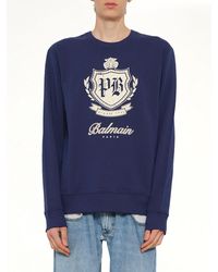 Balmain - College Emblem Sweatshirt - Lyst
