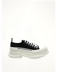 McQueen - Tread Slick Canvas Lace-Up Shoes Sneakers, 100% Fabric - Lyst
