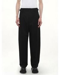 Lemaire - Pleated Carrot Pants, 100% Cotton - Lyst