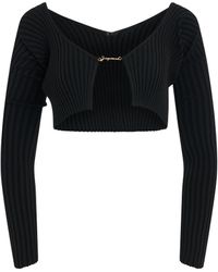 Jacquemus - Pralu Micro Charm Cardigan, Long Sleeves, , 100% Polyester - Lyst