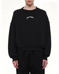 Palm Angels - Back Curved Logo Loose Sweatshirt - Lyst