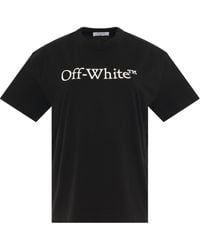 Off-White c/o Virgil Abloh - Off- Big Logo Bookish T-Shirt, Round Neck, Short Sleeves, , 100% Cotton - Lyst
