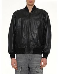 DIESEL - L-Type Leather Jacket - Lyst