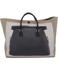 Maison Margiela - Trompe L'Oeil 5Ac Tote Bag, Natural/, 100% Calf Leather - Lyst