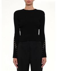 McQueen - Slash Crew Neck Knitwear - Lyst