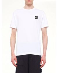 Stone Island - 2100027 Cotton Compass Patch T-Shirt - Lyst