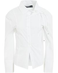 Jacquemus - Ruban Ribbon Shirt, Long Sleeves, , 100% Cotton - Lyst