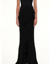 McQueen - Long Drape Skirt - Lyst