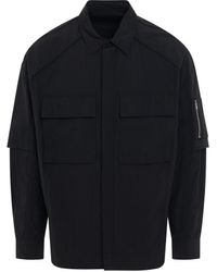 Juun.J - Pocket Detailed Nylon Shirt, Long Sleeves, , 100% Nylon - Lyst