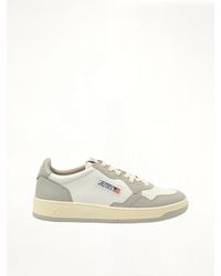 Autry - Medalist Low Bicolour Sneakers, 100% Leather - Lyst
