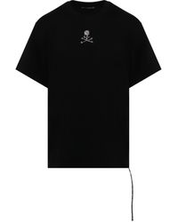 Mastermind Japan High Swarovski Skull Logo T-shirt In Black