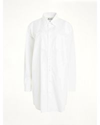 Maison Margiela - Long Sleeve Cotton Poplin Shirt - Lyst