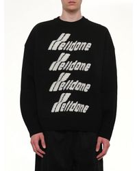 we11done - Logo Pile Knit Sweater - Lyst
