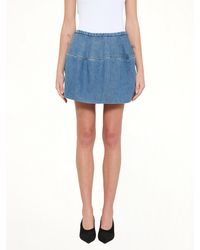 Loewe - Denim Balloon Skirt - Lyst