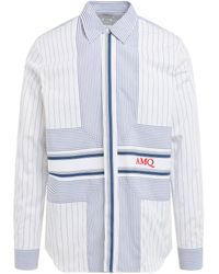 Alexander McQueen - Wide Stripe Folded Placket Shirt, Long Sleeves, /, 100% Viscose - Lyst