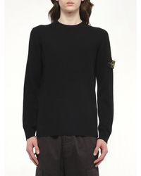 Stone Island - 510005 Wool Crew Neck Sweater, Size: Small - Lyst