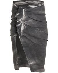 Rick Owens - Edfu Knee Skirt, , 100% Cotton - Lyst