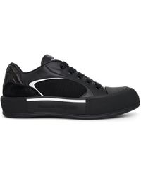 Alexander McQueen - New Deck Lace-Up Plimsoll Sneakers, /, 100% Calf Leather - Lyst