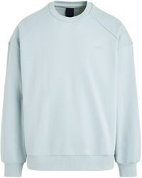 Juun.J - 'Loose Fit Graphic Embroidered Sweatshirt, Long Sleeves, Sky, 100% Cotton, Size: Small - Lyst