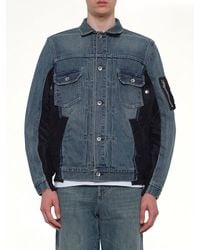 Sacai - Denim X Nylon Twill Jacket - Lyst