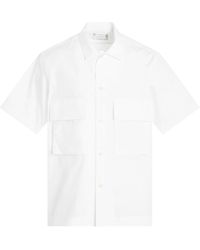 Sacai - Thomas Mason Cotton Poplin Short Sleeve Shirt, Off, 100% Cotton - Lyst