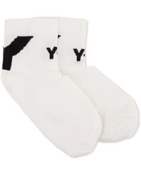 Y-3 - Logo Low Socks, , 100% Cotton - Lyst