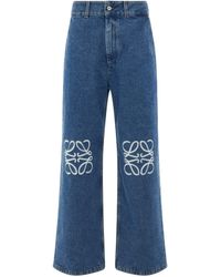Loewe - Anagram Baggy Jeans, Jeans, 100% Cotton - Lyst