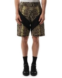 Givenchy - Snake Print Bermuda Shorts - Lyst