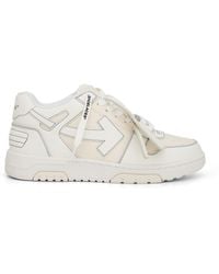 Off-White c/o Virgil Abloh - Off- Out Of Office Calf Leather Sneakers, Cream/, 100% Rubber - Lyst