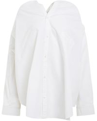 Balenciaga - Knotted Vareuse Shirt, Long Sleeves, , 100% Cotton - Lyst