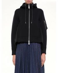 Sacai - Sponge Sweat X Nylon Twill Hoodie - Lyst