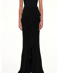 McQueen - Long Drape Skirt - Lyst
